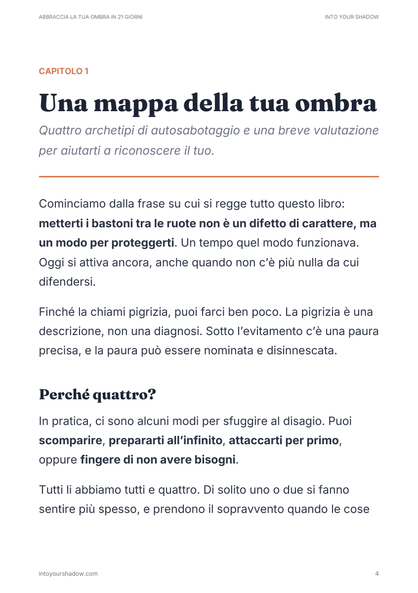 Una pagina del libro: Il test degli archetipi